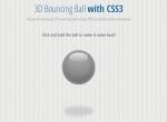 CSS3 3D动画弹跳球