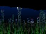 城市高楼灯光夜景Canvas特效