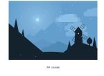 纯CSS3山村风车动画特效